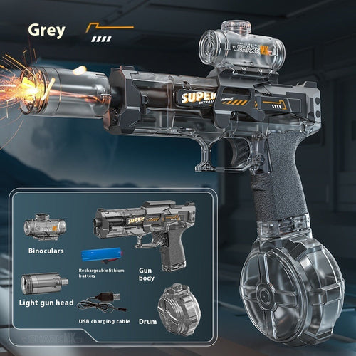 LED Lights Electric Water Guns Children Simulated Shooting Recoil