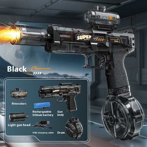 LED Lights Electric Water Guns Children Simulated Shooting Recoil